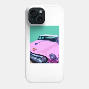 Pink Retro Car Phone Case