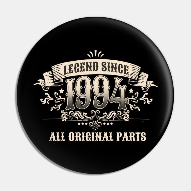 Retro Vintage Birthday Legend Since 1994 Pin by star trek fanart and more