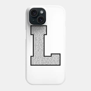 L Black Phone Case