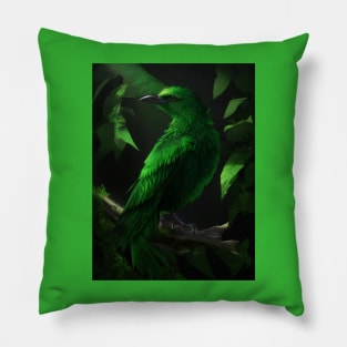 Beautiful Green Bird Pillow