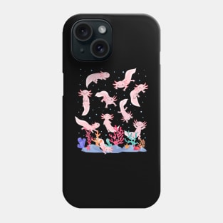 Axolotl Fish Ocean Walking Underwater White-Axolotl Lizard Phone Case