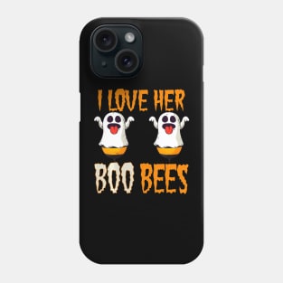 I Love Her Boo Bees Matching Couples Halloween Costume Phone Case