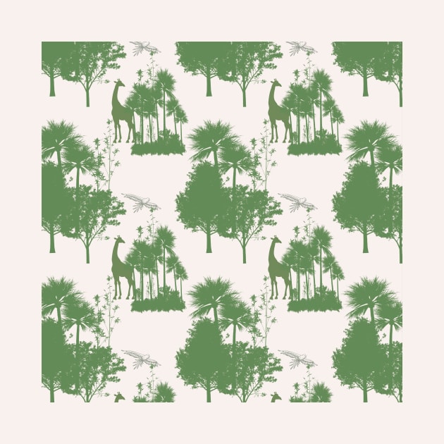 Green Safari Toile Pattern by Own Design Online