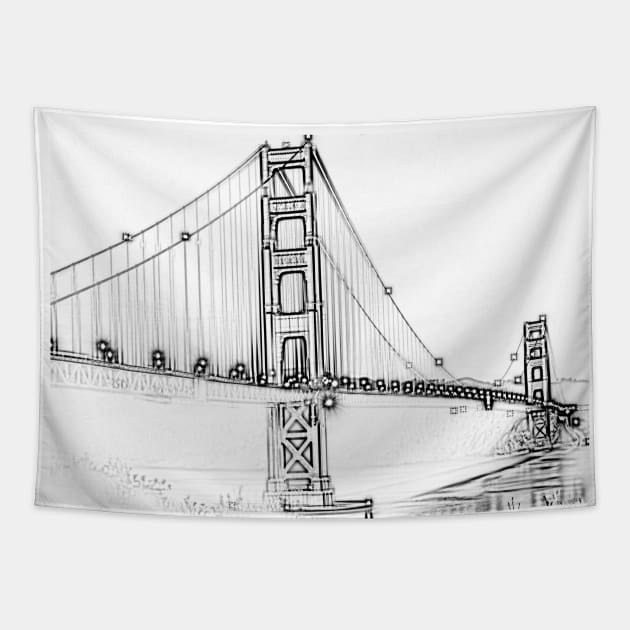 San Francisco Golden Gate Bridge Tapestry by Wessystore