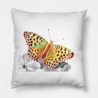 Yellow Butterfly Pillow