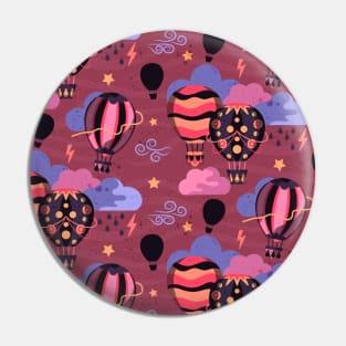 Hot Air Balloons on Stormy Weather Pin