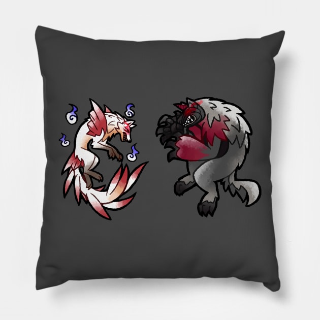 Nine Tails and Wolfssegner Pillow by PrinceofSpirits