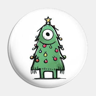 Christmas tree monster Pin