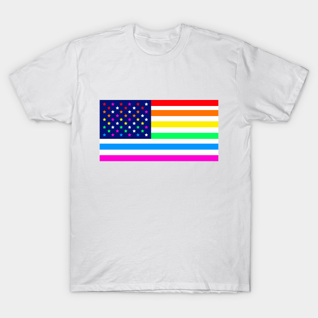 Rainbow American Flag Shirt 2025