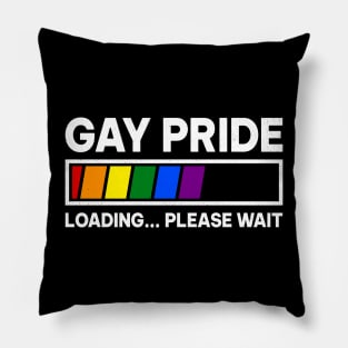 Gay pride loading please wait Pillow