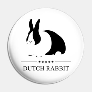 Dutch Rabbit Black Silhouette Pin