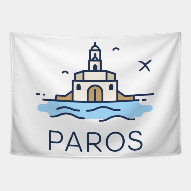 Paros Greece. Tapestry by Chrislkf