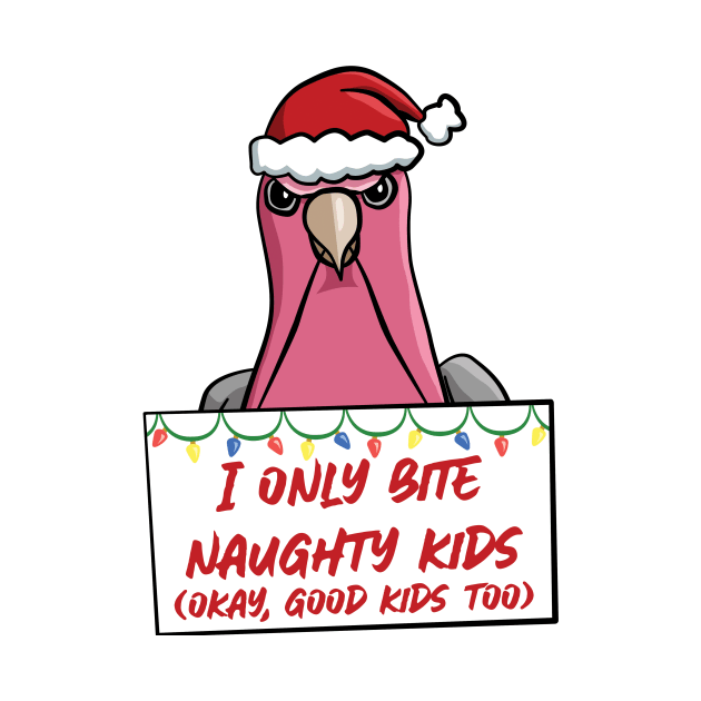 Only Bite Naughty Kids Galah Cockatoo by punkburdarts