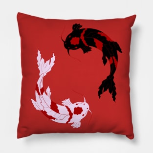 koi fishes ying-yang Pillow