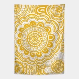 Canary Yellow Anemone Flowers Tapestry