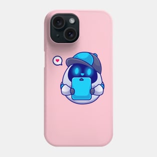 Cute Robot Holding Clipboard Cartoon Phone Case