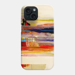 modern abstract painting rainbow Phone Case