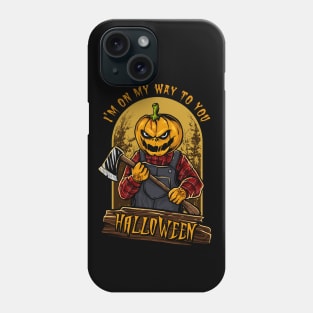 Scary Halloween Pumpkin Face Phone Case