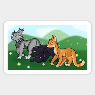 Firestar Warriors Headshot Sticker for Cat Lovers & Warrior Cats