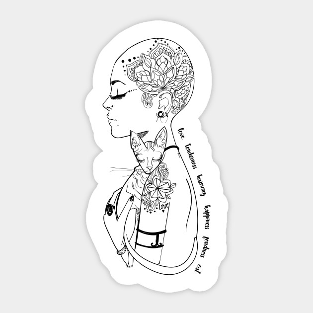 Beautiful Alternative Girl With Tattoos Cat And Tattoo Lover
