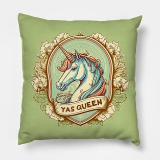 Yas Queen Unicorn Pillow