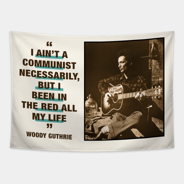 Woody Guthrie Tapestry by PLAYDIGITAL2020