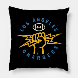 Los Angeles Chargers 3 by Buck Tee Originals Pillow