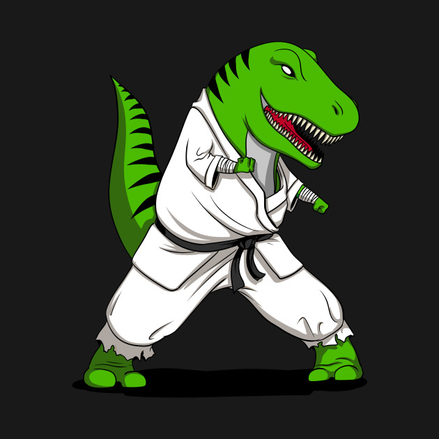 karate t rex dinosaur fighter funny ninja t rex ninja fighter t