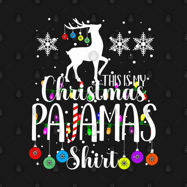 This Is My Christmas Pajama Outfit Xmas Lights Funny Holiday by CharJens