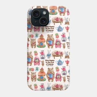 Cute Watercolor Woodland Animals Bible Verse Phone Case