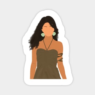 Sel in Green Dress Outfit Fan Art Magnet