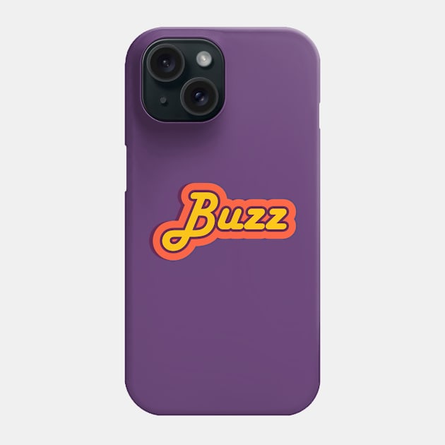 Buzz Retro Text, Colorful Positive Word Phone Case by JahmarsArtistry - APA