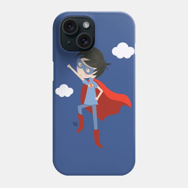 Superhero Flying Phone Case by Madebykale