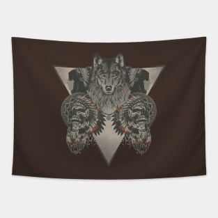 Wolf Native American Symbol Tapestry