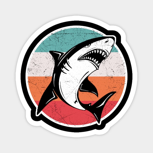 Vintage Retro Shark Magnet by aaltadel