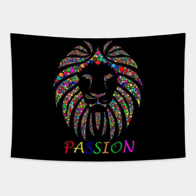 Lion King Passion love Tapestry by zackmuse1