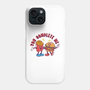 funny burger and french freis cartoon Phone Case