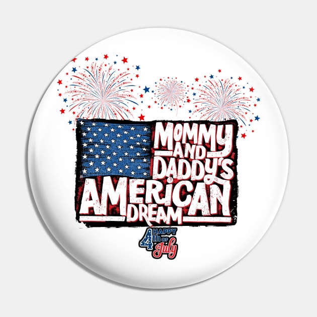 Fourth of July Kids Pin by WalkingMombieDesign