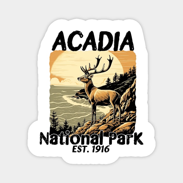 acadia national park est 1916 Magnet by wfmacawrub