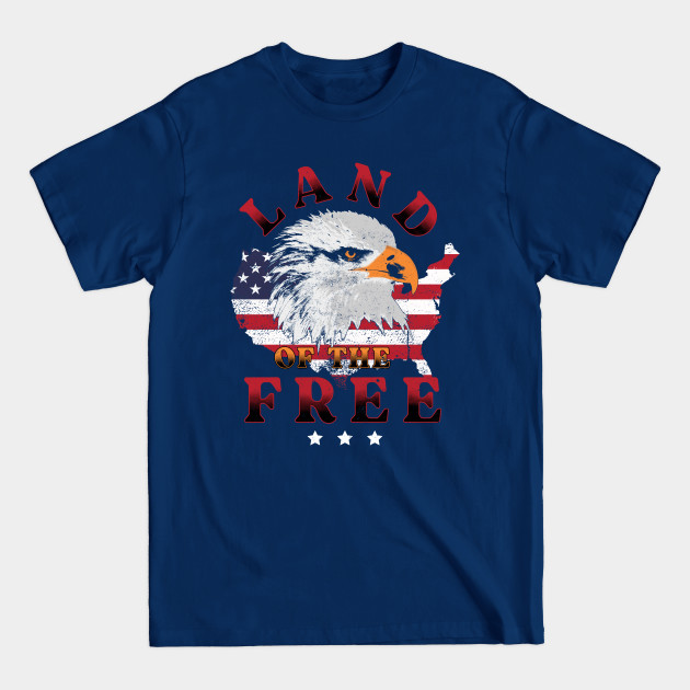 Disover Land of the Free U.S Flag Brave Patriotic Men's - America - T-Shirt