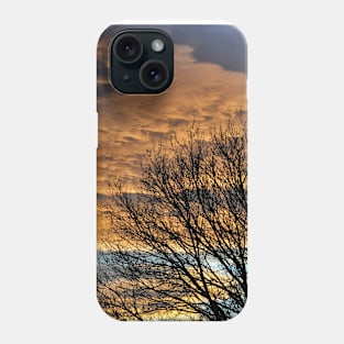 Winter sunset reflected in the cloud over County Durham, UK Phone Case