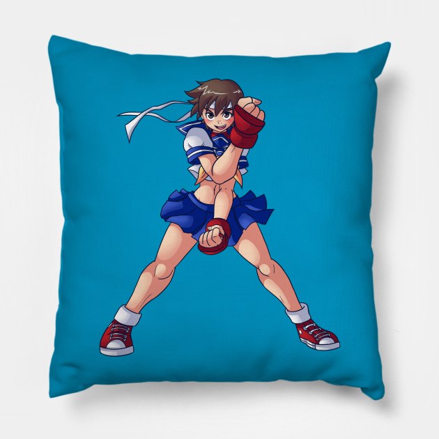 Sakura from STREET FIGHTER Pillow by IanDimas