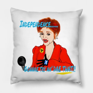 Scottish Independence. NICOLA STURGEON CARTOON. Pillow