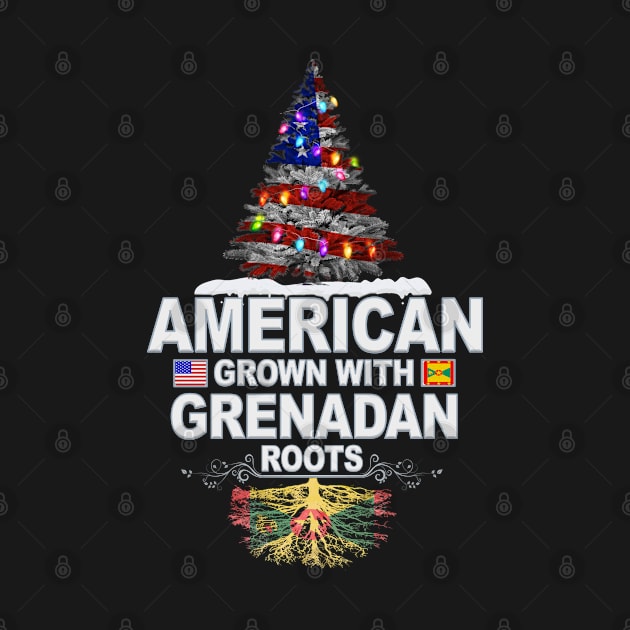 Christmas Tree  American Grown With Grenadan Roots - Gift for Grenadan From Grenada by Country Flags