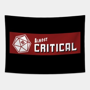 Almost Critical - Full Color Horizontal Logo on Black/Dark Tapestry
