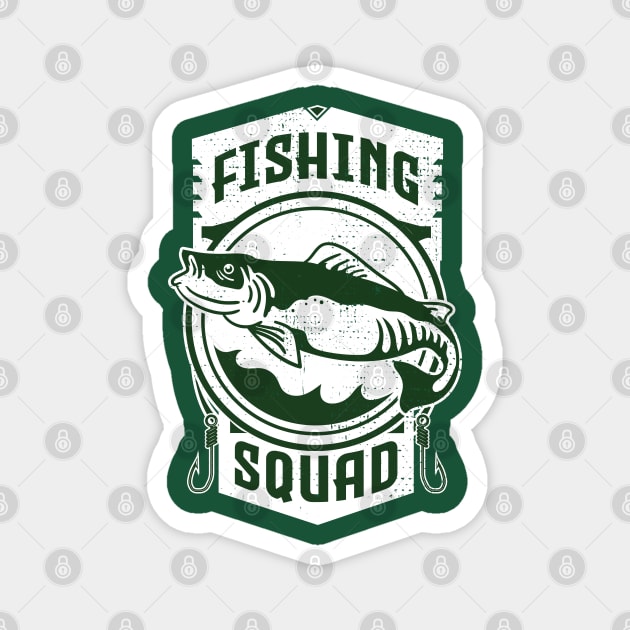 fishing squad Magnet by ArtStopCreative