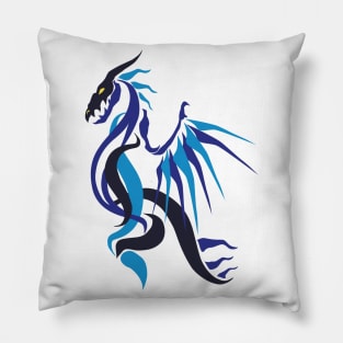 Blue Dragon Flame Pillow