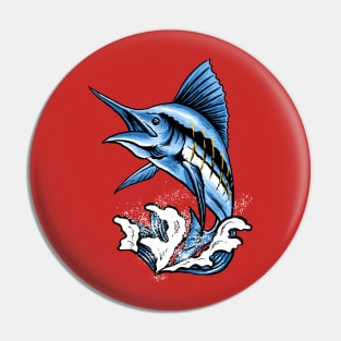 Marlin fish illustration Pin