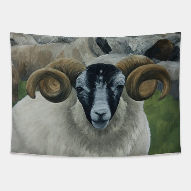 Ram Tapestry by megandavellafineart