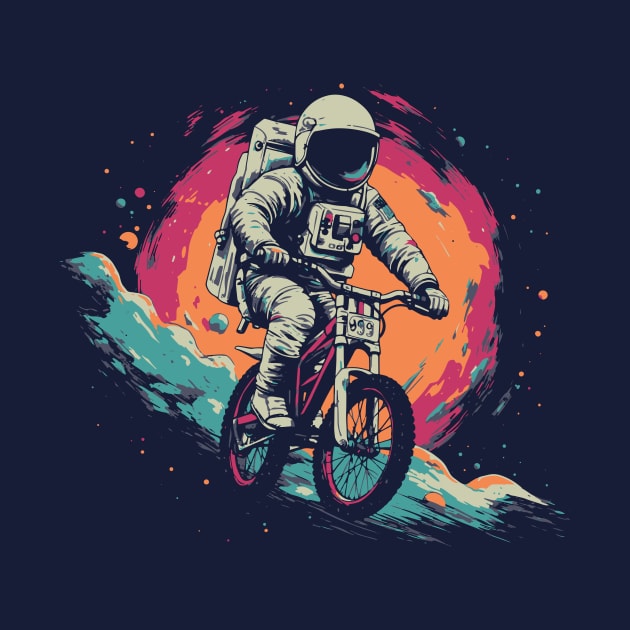 Cosmic Cyclist // Awesome Astronaut on a Bicycle in Outer Space by Now Boarding